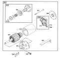 Electric Starter Diagram and Parts List for 252416-0734-01  Briggs and Stratton Engine